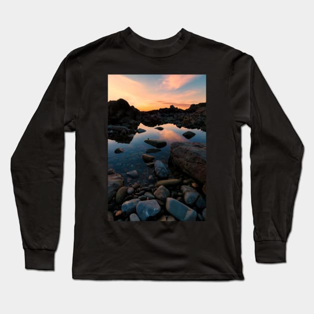 Sunset at the Beach Long Sleeve T-Shirt by JeffreySchwartz